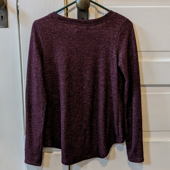 SO XS Maroon Front Knot Shirt - Picture 2 of 3